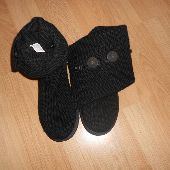 UGG Australia SN 5819 Black CLASSIC CARDY Women's Tall Knee High Winter Boot 10 - Picture 8 of 8